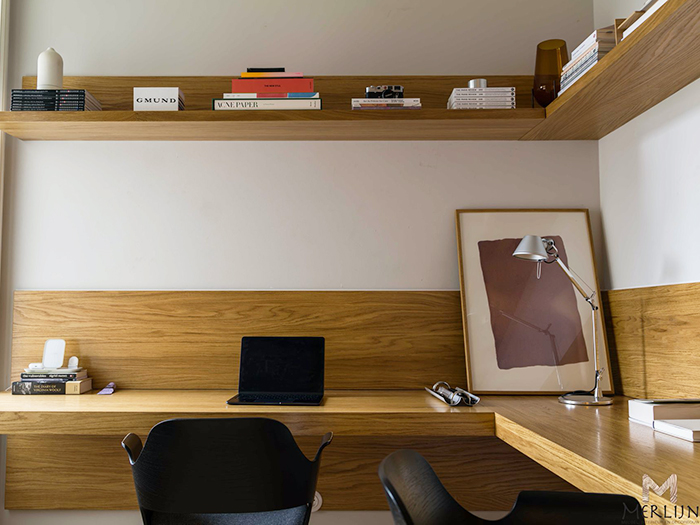 Meubelmaker in Amsterdam - inspiratie eiken hoekbureau op maat - Merlijn Meubel